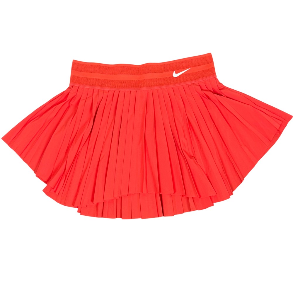 Nike Court Victory Pleated Tennis Skirt Orange Red Dri-FIT Women Large
